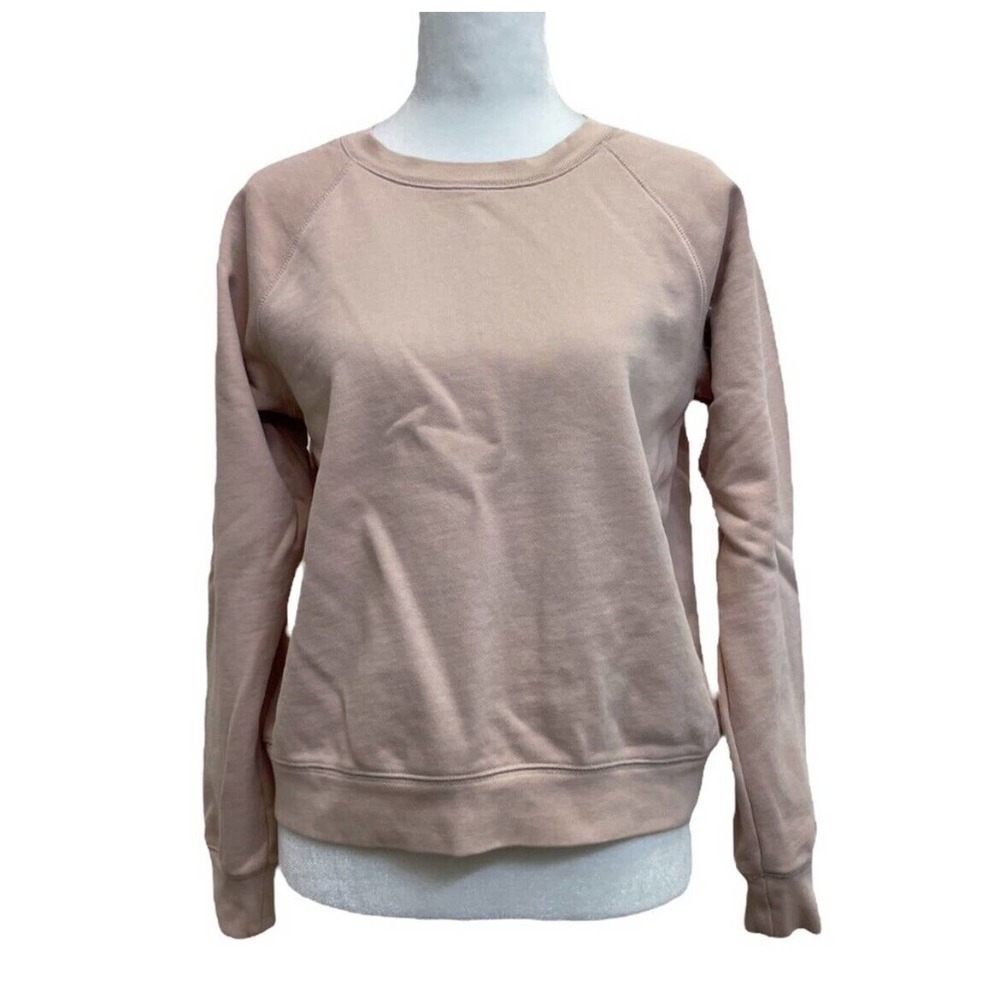 Everlane 100% Cotton Soft Pink Raglan Sleeve Crewneck Pullover Sweatshirt
